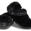 Saboți Crocs Classic Fur Sure Slip On „Negri” 207303-001