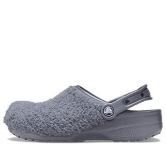 Saboți Crocs Classic Fuzz Mania „Slate Grey” 206625-0DA