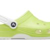 Saboți Crocs Classic Glow in The Dark „Lime Green White” 209101-3UH