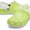 Saboți Crocs Classic Glow in The Dark „Lime Green White” 209101-3UH