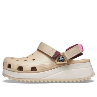 Saboți Crocs Classic Hiker „Beige Alb Roșu” 206772-212