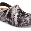 Saboți Crocs Classic Lined Bleach Dye „Black White Beige” 207299-001