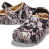 Saboți Crocs Classic Lined Bleach Dye „Black White Beige” 207299-001