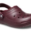 Saboți Crocs Classic Lined „Dark Cherry” 203591-6WD