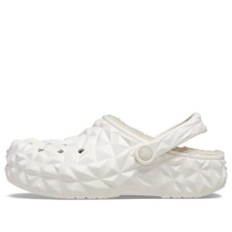 Saboți Crocs Classic Lined Geometric „Albi” 210069-100