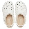 Saboți Crocs Classic Lined Geometric „Albi” 210069-100