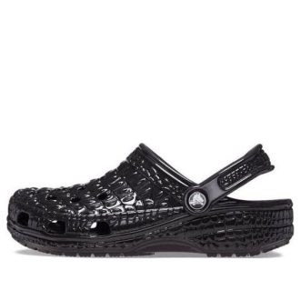Saboți Crocs Classic Metallic Crocskin „Negri” 209093-040