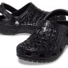 Saboți Crocs Classic Metallic Crocskin „Negri” 209093-040