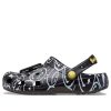 Saboți Crocs Classic Smiley World „Alb Negru” 207971-0C4