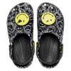 Saboți Crocs Classic Smiley World „Alb Negru” 207971-0C4