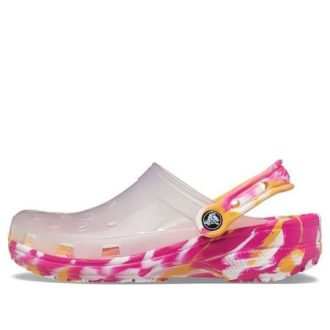 Saboți Crocs Classic transluciți marmorați „Roz transparent” 207407-94S