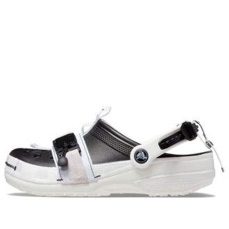 Saboți Crocs Classic Zip Tie cu cataramă „Black White” 208127-066
