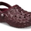 Saboți Crocs Căptușiți Geometrici „Dark Cherry” 210069-6WD