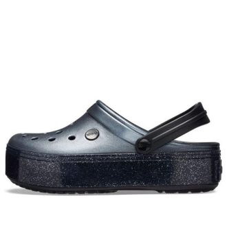 Saboți Crocs Crocband Platform Metallic „Negri” 205912-002