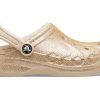 Saboți Crocs (GS) Baya cu sclipici „Gold” 207656-11S
