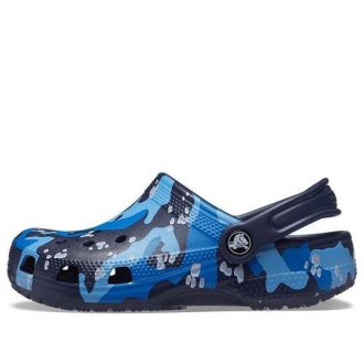 Saboți Crocs (GS) Classic Camo „Blue Black” 207594-4HQ