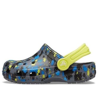 Saboți Crocs (GS) Classic Classic Printed „Charcoal Citrus Croslite” 205813-00T