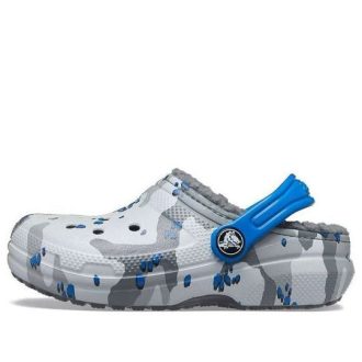 Saboți Crocs (GS) Classic cu căptușeală Camo „Grey White Blue” 207323-0EF Saboți Crocs (GS) Classic cu căptușeală Camo „Grey White Blue” 207323-0EF