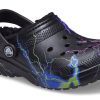 Saboți Crocs (GS) Classic Fuzz-Lined „Black Lightning” 207322-0C4