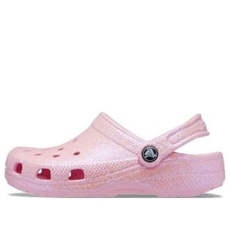 Saboți Crocs (GS) Classic Glitter „Roz” 206993-6S0