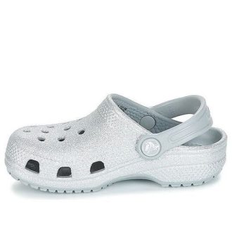 Saboți Crocs (GS) Classic Glitter „Silver” 205441-040
