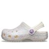 Saboți Crocs (GS) Classic Glitter „Silver White” 205441-159