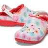 Saboți Crocs (GS) Classic Lined Elevated Sweethearts „Red White” 207738-119