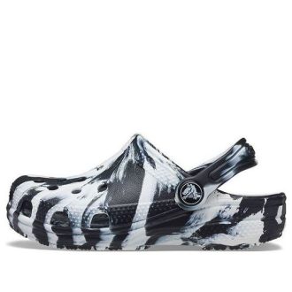Saboți Crocs (GS) Classic Marmored „Black White” 207002-103