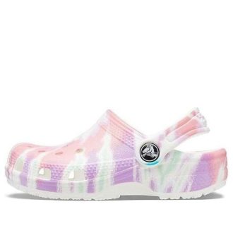 Saboți Crocs (GS) Classic Tie-Dye Graphic „White Multi” 205451-6SN Saboți Crocs (GS) Classic Tie-Dye Graphic „White Multi” 205451-6SN