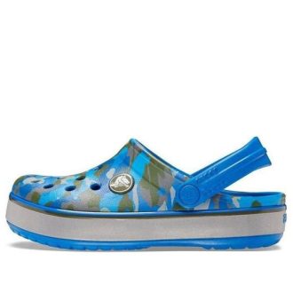 Saboți Crocs (GS) Crocband Camo Reflect Band „Blue Grey” 205818-4JL