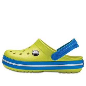 Saboți Crocs (GS) Crocband cu vârf rotund „Yellow Blue” 204537-73E