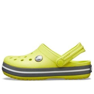 Saboți Crocs (GS) Crocband Cutout Detail cu vârf rotund „Galben Gri” 204537-7H1
