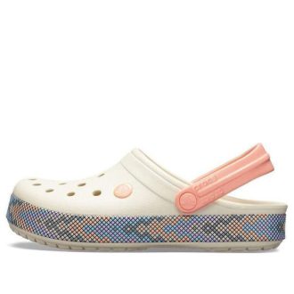 Saboți Crocs (GS) Crocband Gallery „White Pink” 205166-1AS