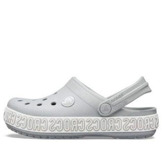 Saboți Crocs (GS) Crocband Logo Mania „Grey Silver” 205992-00J