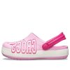 Saboți Crocs (GS) Crocband Logo „Pink White” 205533-6I2