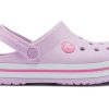 Saboți Crocs (GS) Crocband „Pink White” 207005-6GD