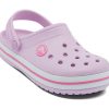 Saboți Crocs (GS) Crocband „Pink White” 207005-6GD