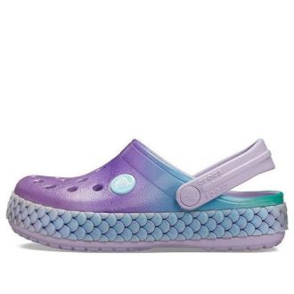 Saboți Crocs (GS) Crocband Rainbow Glitter Band „Purple Blue” 206344-530
