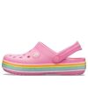 Saboți Crocs (GS) Crocband Rainbow Glitter „Roz” 206151-669