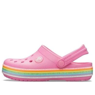 Saboți Crocs (GS) Crocband Rainbow Glitter „Roz” 206151-669