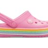 Saboți Crocs (GS) Crocband Rainbow Glitter „Roz” 206151-669