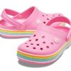 Saboți Crocs (GS) Crocband Rainbow Glitter „Roz” 206151-669