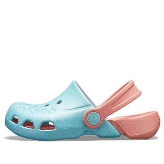 Saboți Crocs (GS) Electro cu curele din spate cu vârf rotund „Blue Pink” 10400-4JF