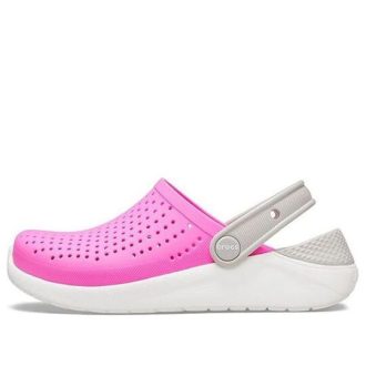 Saboți Crocs (GS) LiteRide „Pink White Grey” 205964-6QR