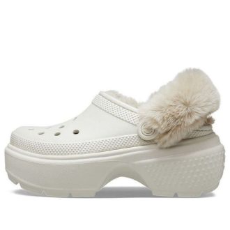 Saboți Crocs Stomp Lined „Albi” 208546-160