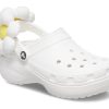 Saboți Crocs (WMNS) Classic Flower „Albi” 209236-90H