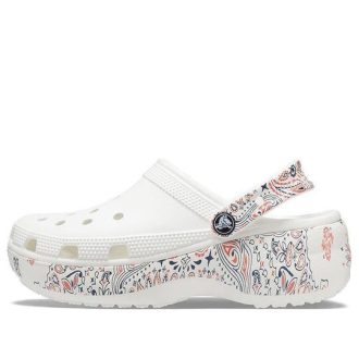 Saboți Crocs (WMNS) Classic Platform Americana Paisley „Albi” 207337-94S