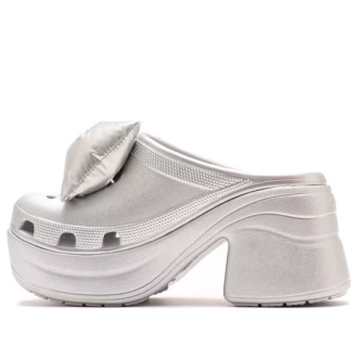 Saboți Crocs (WMNS) Siren Metallic Bow „Silver” 210050-0P1