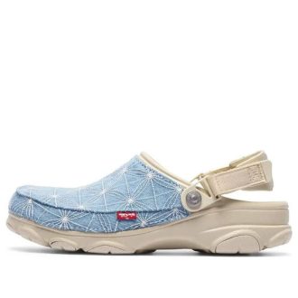 Saboți Crocs x Levi’s Sashiko Classic All-Terrain „Bone Blue” 208917-2Y2