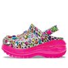 Saboți Crocs x Lisa Frank Mega Crush „Pink Multi” 207735-6QQ